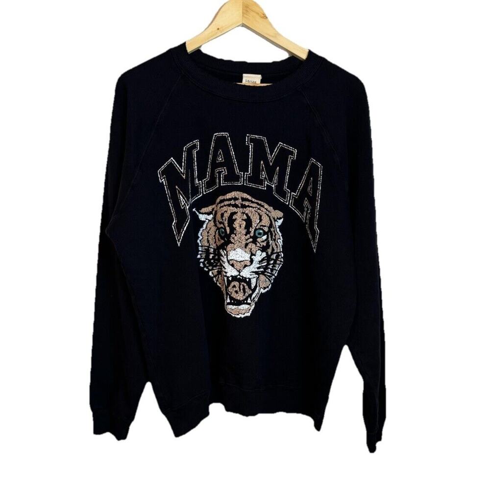 I Stole My Boyfriends Shirt Black Tiger Mama Sweatshirt XL Distressed USA Made - Picture 1 of 9